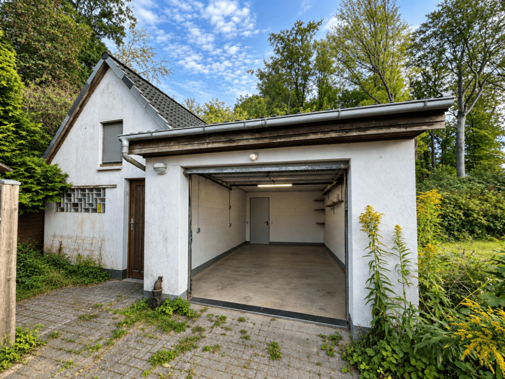 Garage mit Gästehäusschen